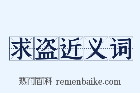 求盗近义词是什么意思的图片